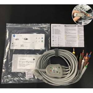 GE ECG Machine 10-Lead Cable P/N: 2104727-001 AHA