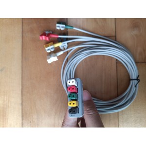 Mindray EL6504A ECG Lead Cable 5-lead leadset Adult IEC Clip, PN:0010-30-42730