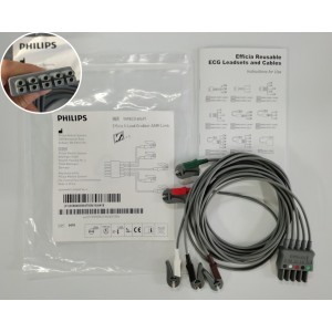Philips Efficia ECG Cable 5-Lead Grabber AAMI Limb