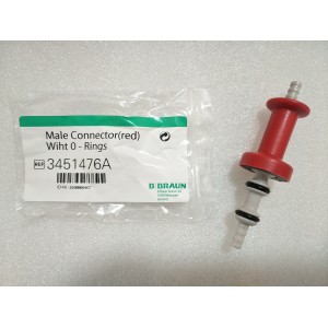 Male Connector (Red) with o- rings, PN:3451476A 